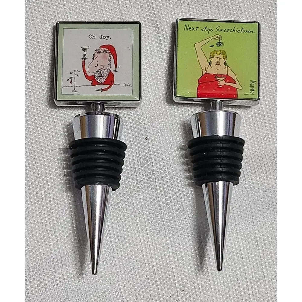 Murray Square Top Holliday‎ Graphic Designs Wine Bottle Stoppers Metal Pop Art